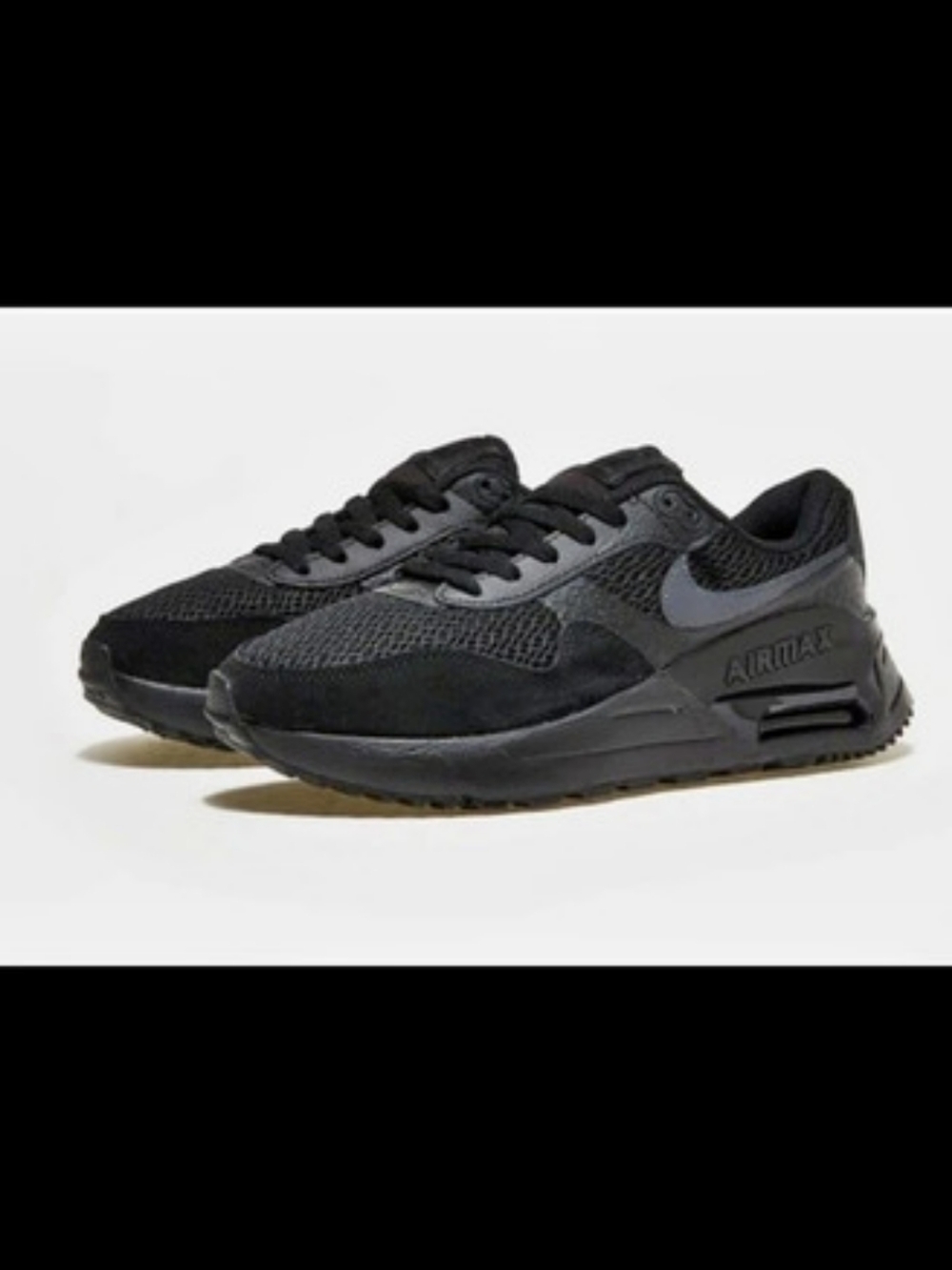 Nike Air System Anthracite Black Youth Sz 4